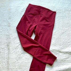 Lululemon leggings, size 8, dark rose color